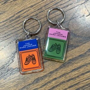 New Marc Jacobs The Jogger Plastic Keychains - Set of 2